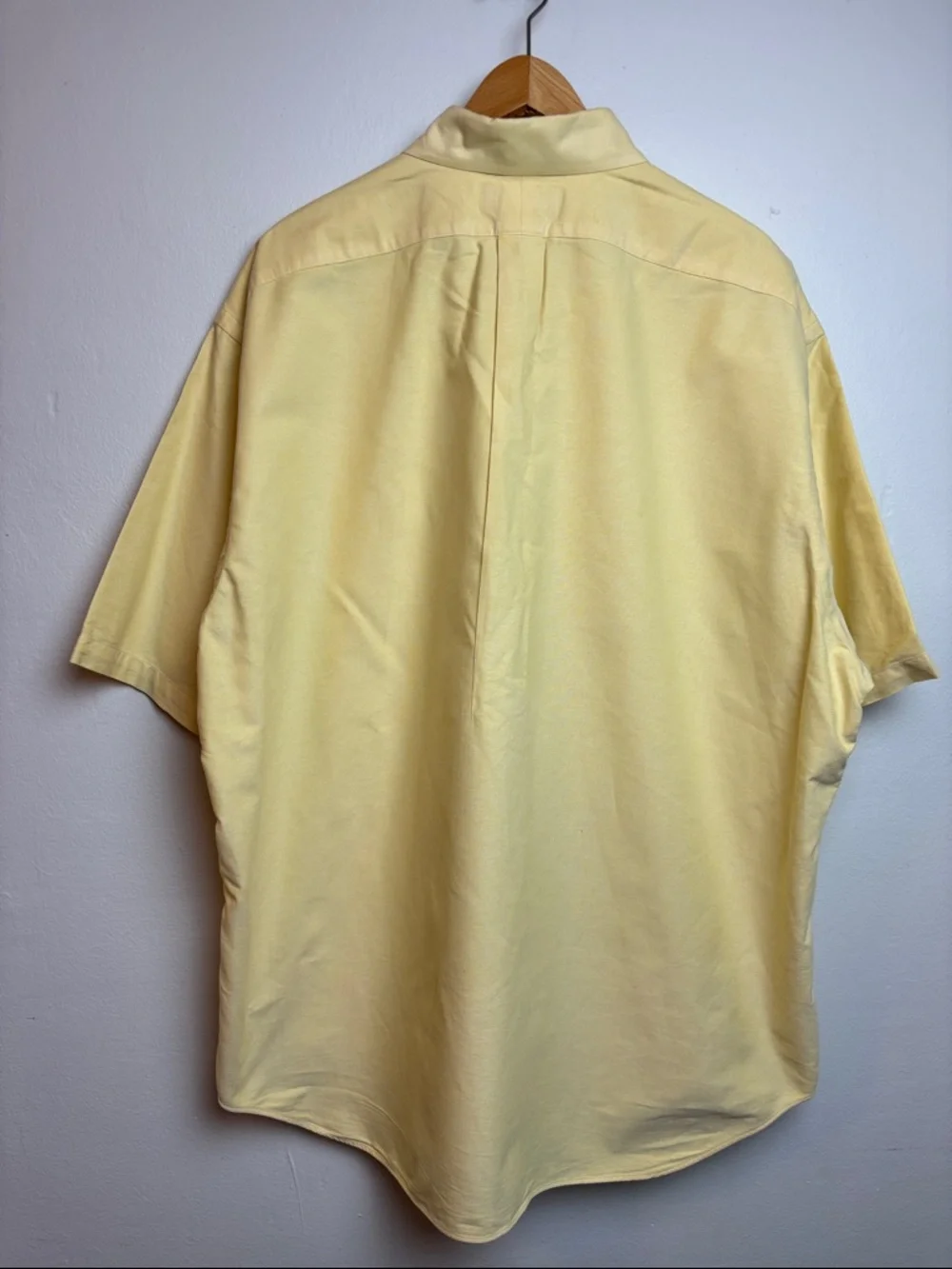 VTG Polo Ralph Lauren Shirt Men’s XL Big Shirt‎ Yellow Short Sleeve Button Down